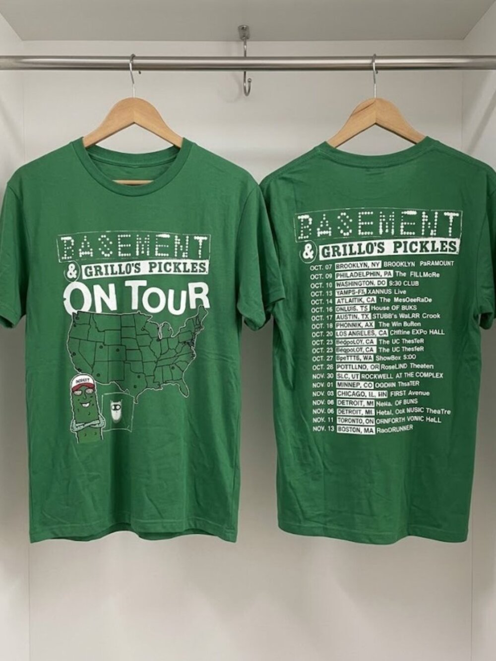 Basement x Grillo Pickles On Tour North America 2026 T-Shirt Reprint